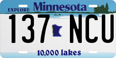 MN license plate 137NCU
