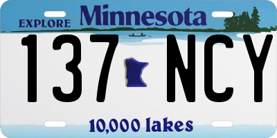 MN license plate 137NCY
