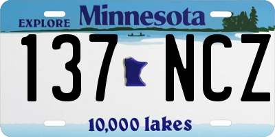 MN license plate 137NCZ