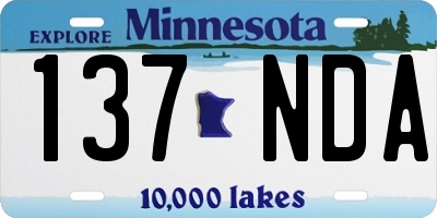 MN license plate 137NDA