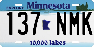 MN license plate 137NMK