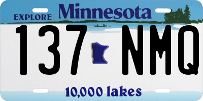 MN license plate 137NMQ