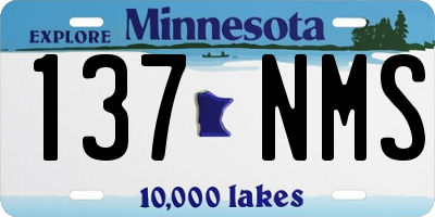 MN license plate 137NMS