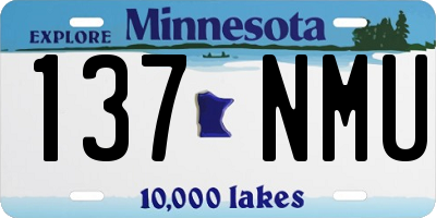 MN license plate 137NMU