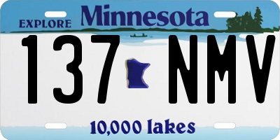 MN license plate 137NMV