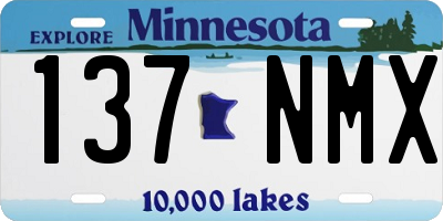 MN license plate 137NMX
