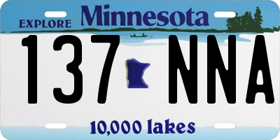 MN license plate 137NNA