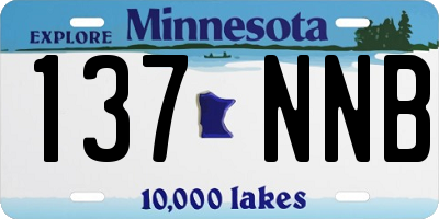MN license plate 137NNB