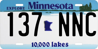 MN license plate 137NNC