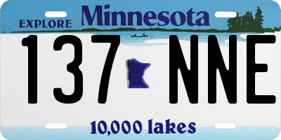MN license plate 137NNE