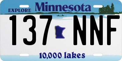 MN license plate 137NNF