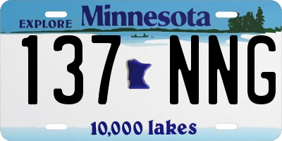 MN license plate 137NNG