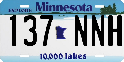 MN license plate 137NNH