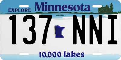 MN license plate 137NNI