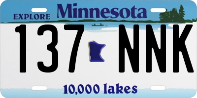 MN license plate 137NNK