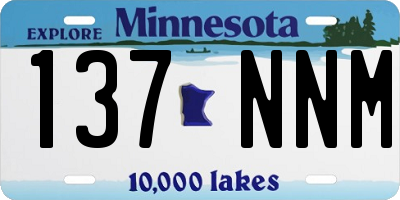 MN license plate 137NNM