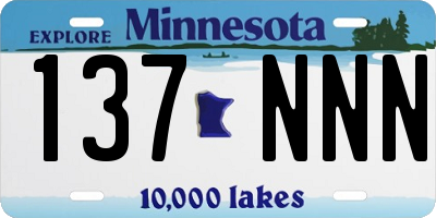 MN license plate 137NNN
