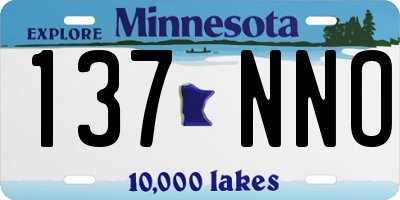 MN license plate 137NNO