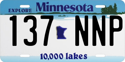 MN license plate 137NNP