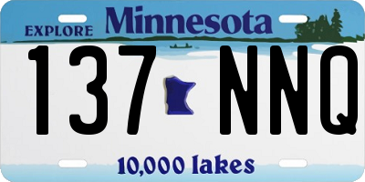 MN license plate 137NNQ