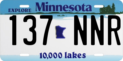 MN license plate 137NNR