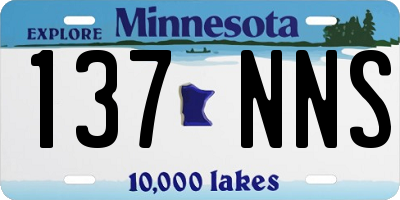 MN license plate 137NNS