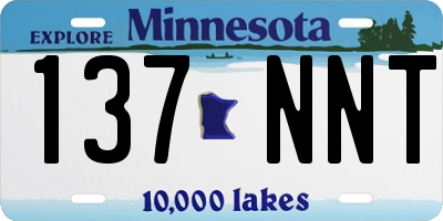 MN license plate 137NNT