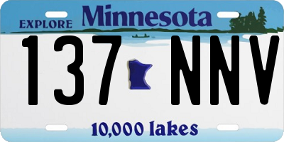 MN license plate 137NNV