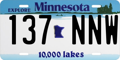 MN license plate 137NNW