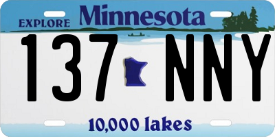 MN license plate 137NNY