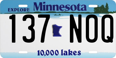 MN license plate 137NOQ