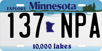 MN license plate 137NPA
