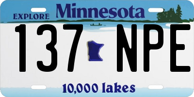 MN license plate 137NPE