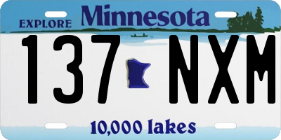 MN license plate 137NXM