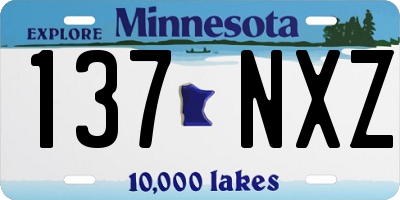 MN license plate 137NXZ