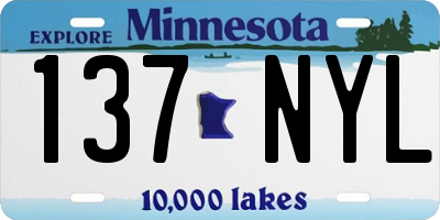 MN license plate 137NYL