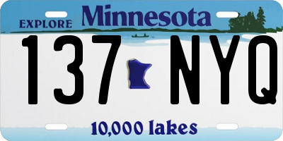MN license plate 137NYQ
