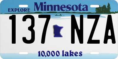 MN license plate 137NZA