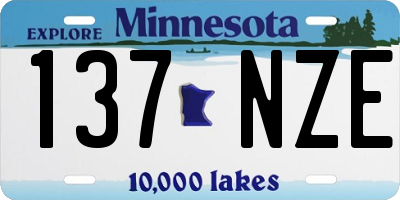 MN license plate 137NZE