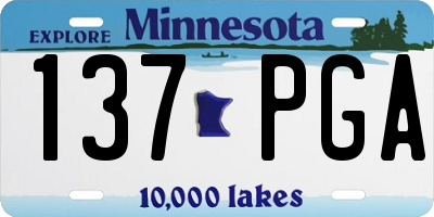 MN license plate 137PGA