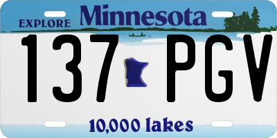 MN license plate 137PGV