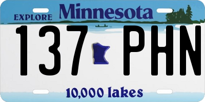 MN license plate 137PHN