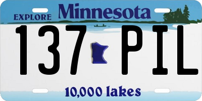 MN license plate 137PIL