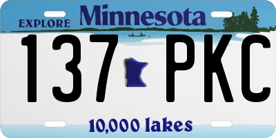 MN license plate 137PKC