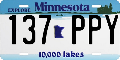 MN license plate 137PPY