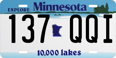 MN license plate 137QQI