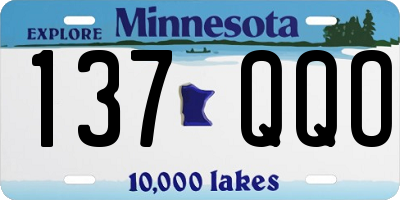 MN license plate 137QQO