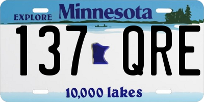MN license plate 137QRE