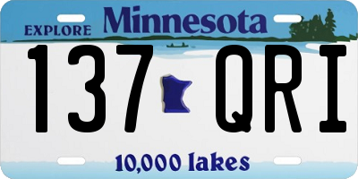 MN license plate 137QRI
