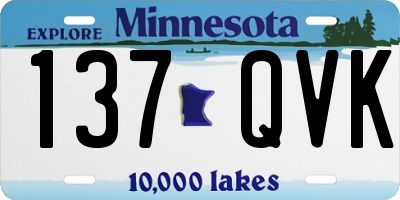MN license plate 137QVK
